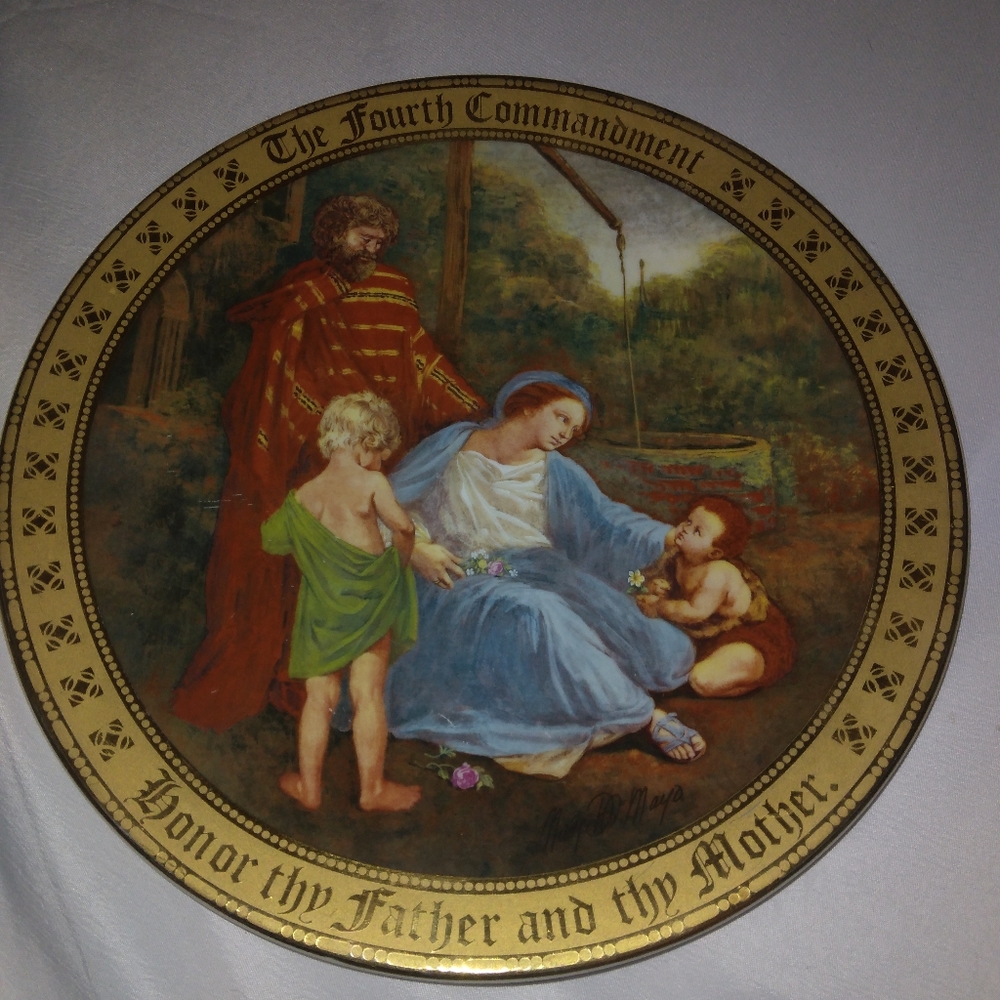 Fourth commandment 24k plate